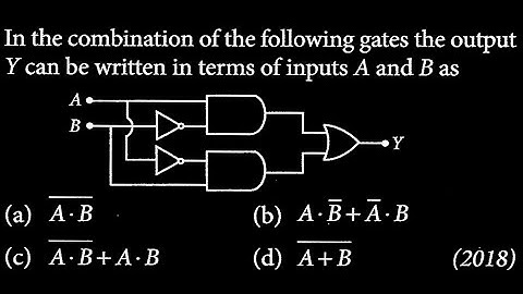 In the combination of the following gates the output Y can be written in terms of  SM DTS 06 Q10