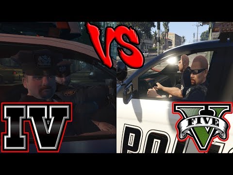 LSPD vs LCPD - Police AI (GTA IV vs GTA V)