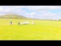 K21 Glider taking off at Bowland Forest gliding club