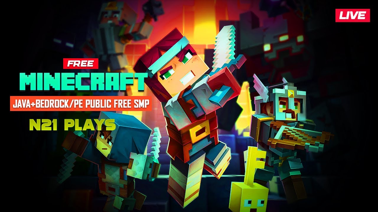 🔴 Minecraft Live | Monster SMP- Free Public Java +Bedrock Server ...