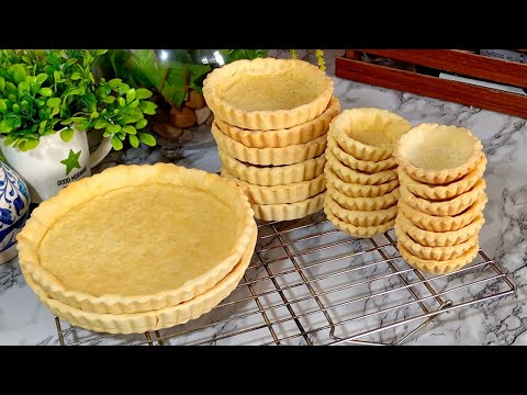 Easiest Recipe to Make Quiche,Pie &Tart  Shells/Cases | Pies Dough | Mini Tarts | Quiche | Pie Crust