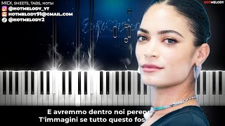 Elodie - Due piano karaoke instrumental cover Resimi