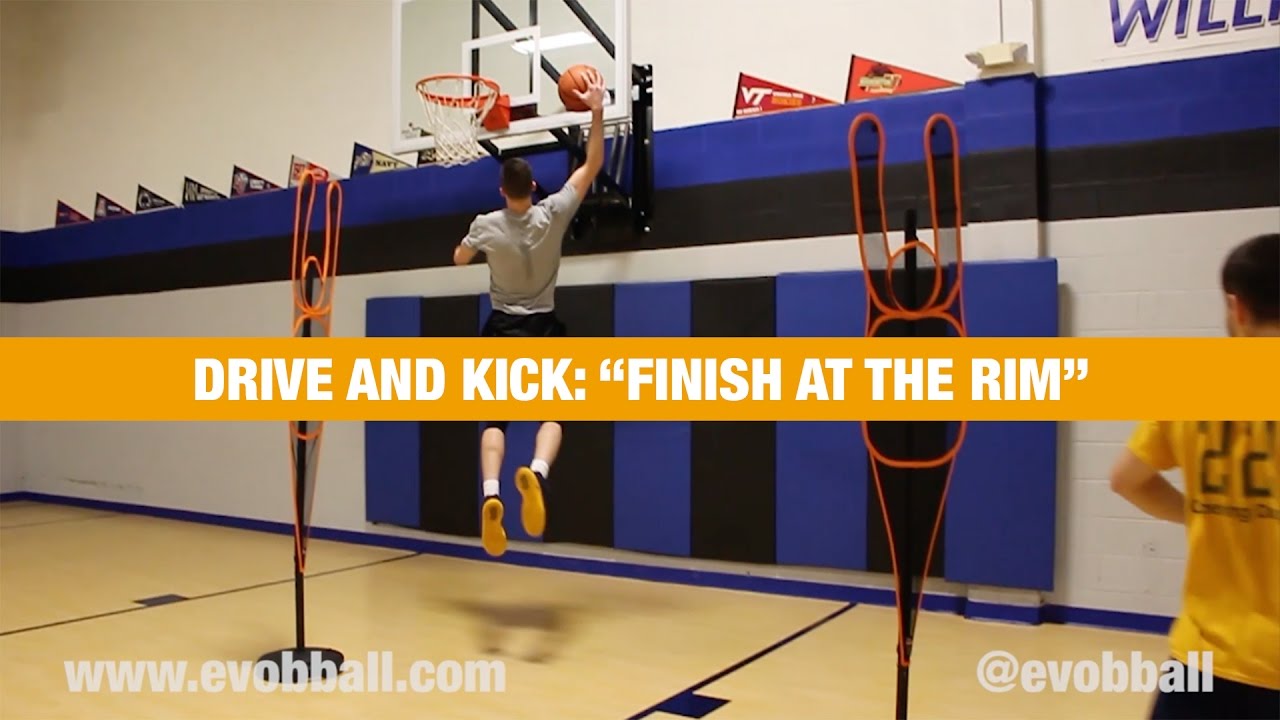 Basketball Drills Drive and Kick "Finish at the Rim" Evolution