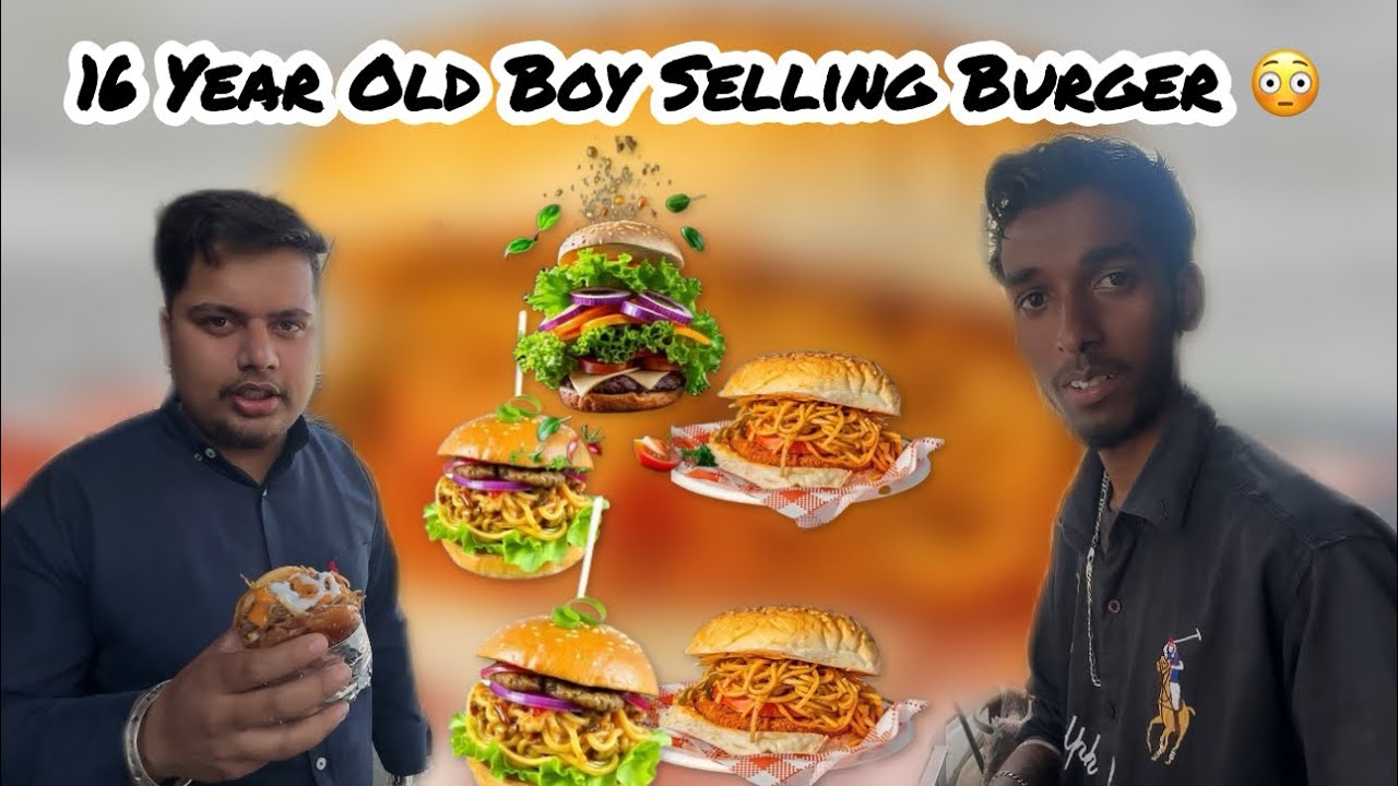 Day 27 Vlog || 16 Year Old Boy Selling Burger 😳 || Famous Burger In Ludhiana || Street Food India 🍔