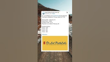 Dr Lal Pathlabs Ltd has declared 2nd interim dividend for FY 2024. #Dividend #Shorts #StockMarket