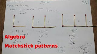 Matchstick patterns-Algebra-6th class-ncert