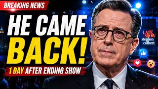 Stephen Colbert Returns to TV One Day After Ending Late-Night Show