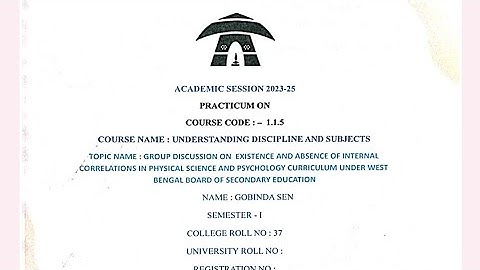 1.1.5 B.Ed first semester practicum (group discussion)