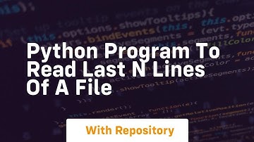 Python program to read last n lines of a file