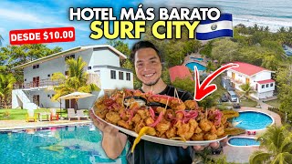 Así es el HOTEL de PLAYA más BARATO en SURF CITY 🇸🇻😱 ¡Desde $10.00!