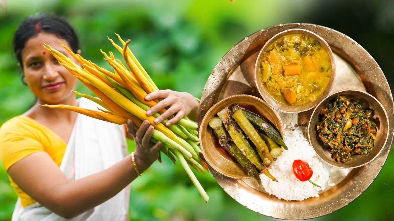 খাই আমনি নলগা নিৰামিষ আহাৰৰ জুতি | A perfect veg thali |