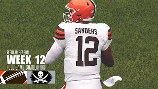 Sanders | Browns vs. Raiders | 2025-26 Season Week 12 | Madden NFL 26 Simulation