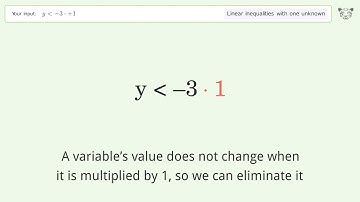 Solving Linear Inequalities: y is Smaller Than -3*+1