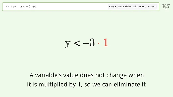 Solving Linear Inequalities: y is Smaller Than -3*+1
