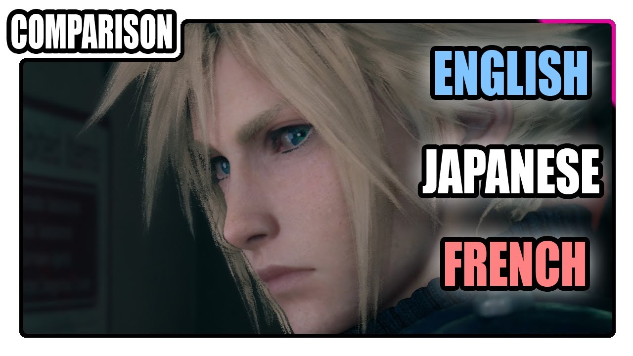 Final Fantasy VII Remake - Language Comparison (English - Japanese ...