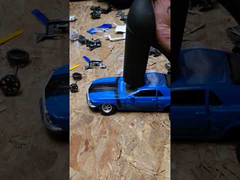 Mustang crushed under my heels #crushexperiment #modelcarcrush #asmrcrush #highheels #asmrcrunch