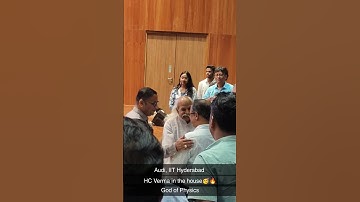HC Verma Sir at IIT Hyderabad #physics #jee #gate #iit #iitdelhi #iitbombay #iithyderabad #iitkanpur