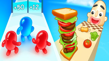Join Blob Clash 3d - Sandwich Runner - 3d Android Gameplay #sandwichrunner #games #gamingshorts