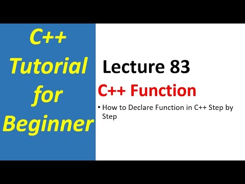 How to declare function In C++(Urdu/Hindi) | C++ Tutorial for Beginners ...