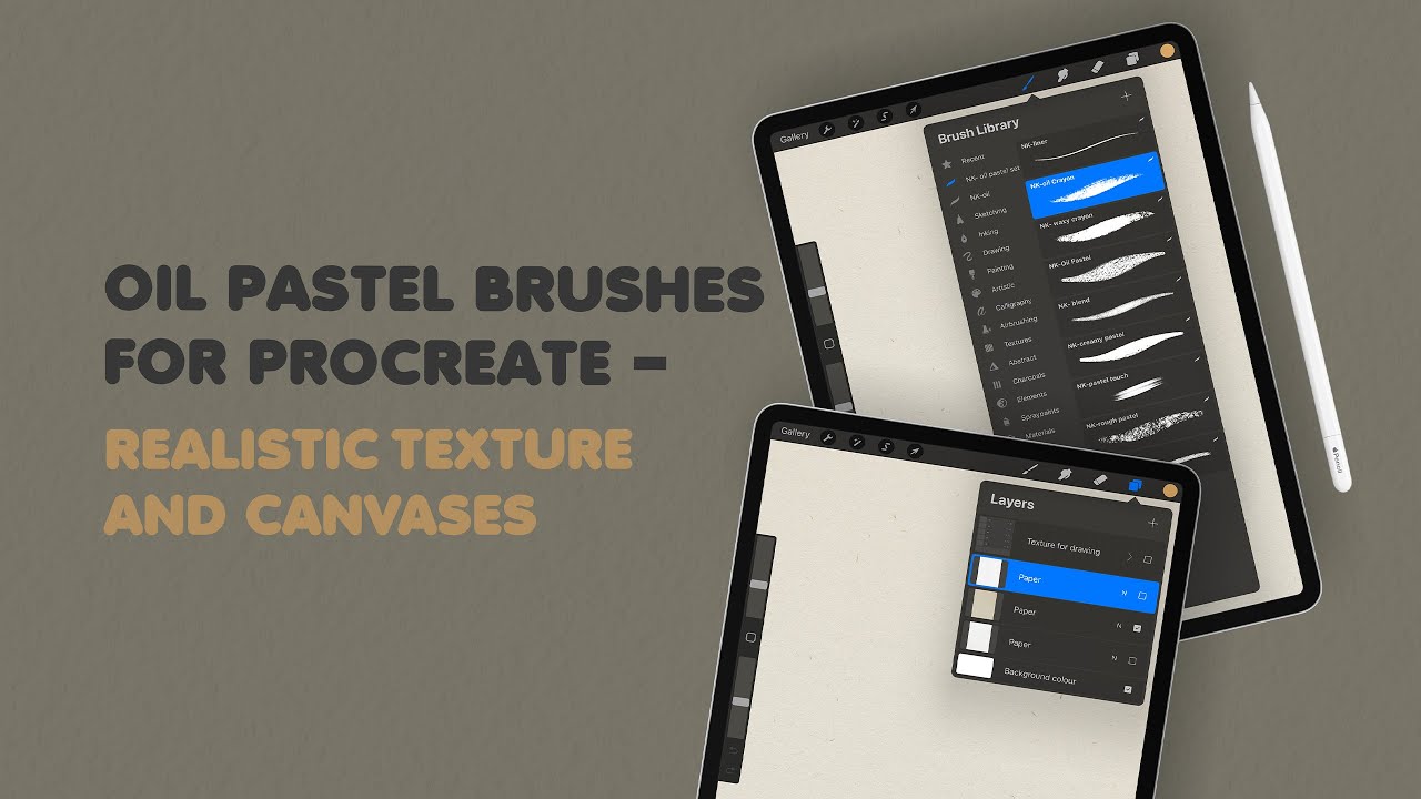 Oil Pastel Brushes for Procreate — Realistic Oil Pastel Texture and ...