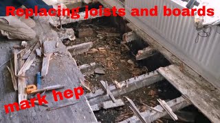 Replacement floorboards and joists