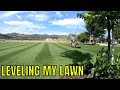 How to TOP DRESS your lawn to make a FLAT LEVEL ... - YouTube