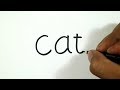 How to turn words cat into a cartoon