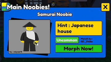 How to get SAMURAI Noobie in FIND THE NOOBIES MORPHS Roblox