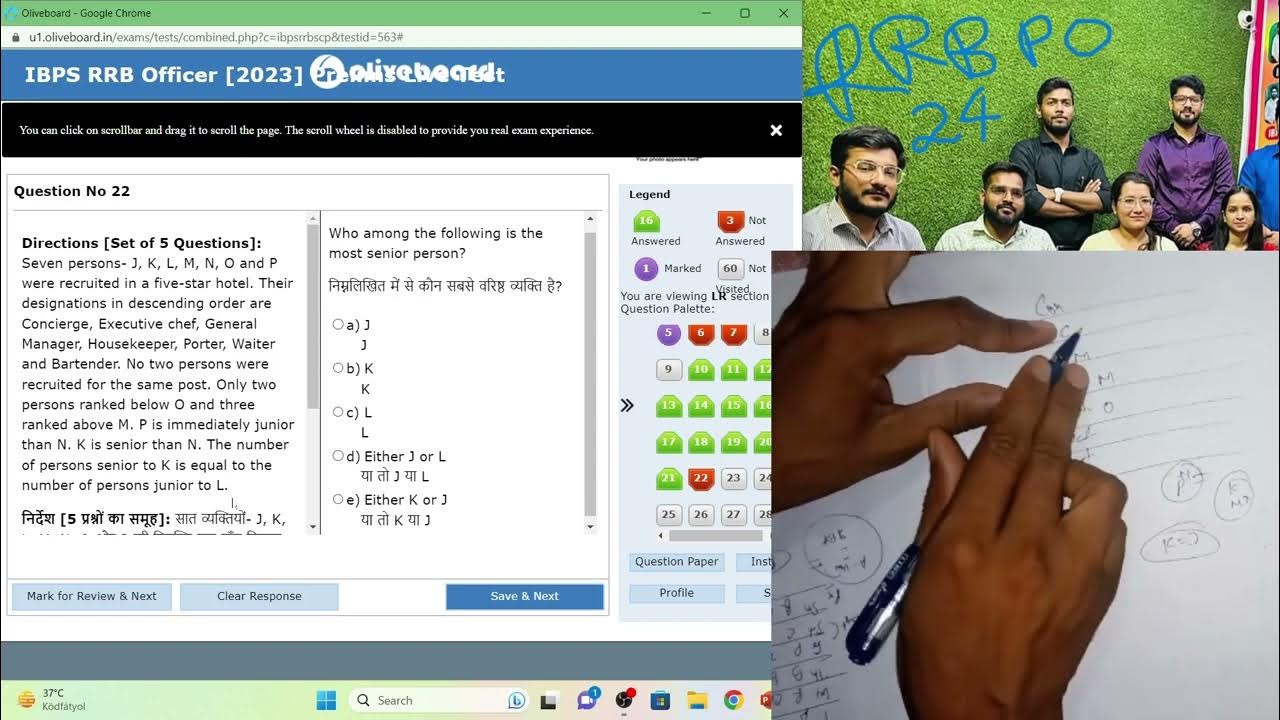 OLIVEBOARD LIVE MOCK TEST is going for IBPS RRB PO officer scale 1 with