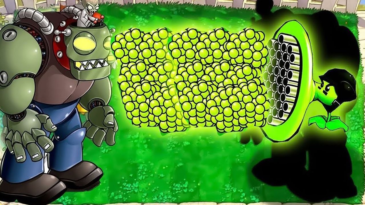 Plants vs Zombies Epic Hack | Zom Grave Botany | 99 Gatling Pea Plants ...