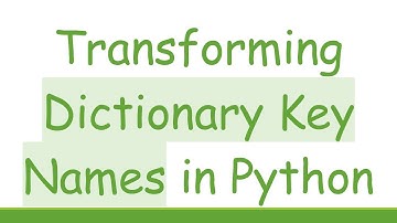 Transforming Dictionary Key Names in Python