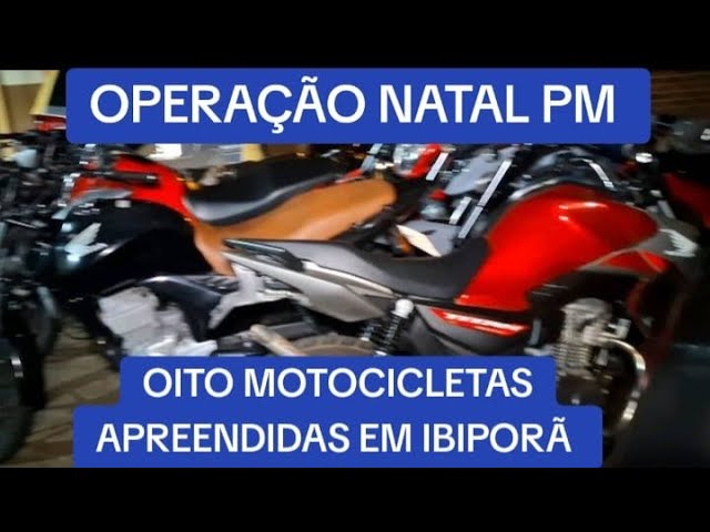 OPERAÇÃO NATAL PM IBIPORÃ - OITO MOTOS FORAM APREENDIDAS 
