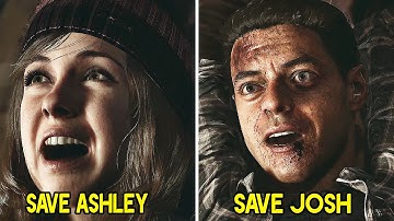 Save Josh VS Save Ashley - All Choices & Outcome - Until Dawn Remake