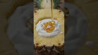 Satisfying Pineapple &amp; Coconut Sorbet🍦#shorts  #viral  #asmr