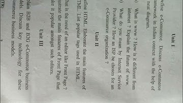 M. com e-commerce last year question paper