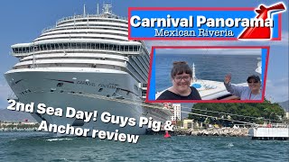 Carnival Panorama: Mexican Riveria!2nd Sea day, Guys Pig & Anchor Review, Flying fish & a game show! by Taking Off with Brooke & Steph 800 views 1 year ago 15 minutes