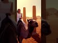 Happy girl + camel ride at the Pyramids = pure magic! 😄🏜️Tag your travel buddy 👇#pyramids #shorts