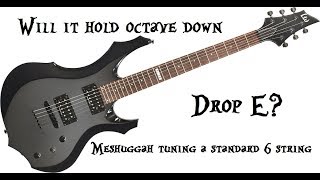 8 string set on a 6 string down tune experiment