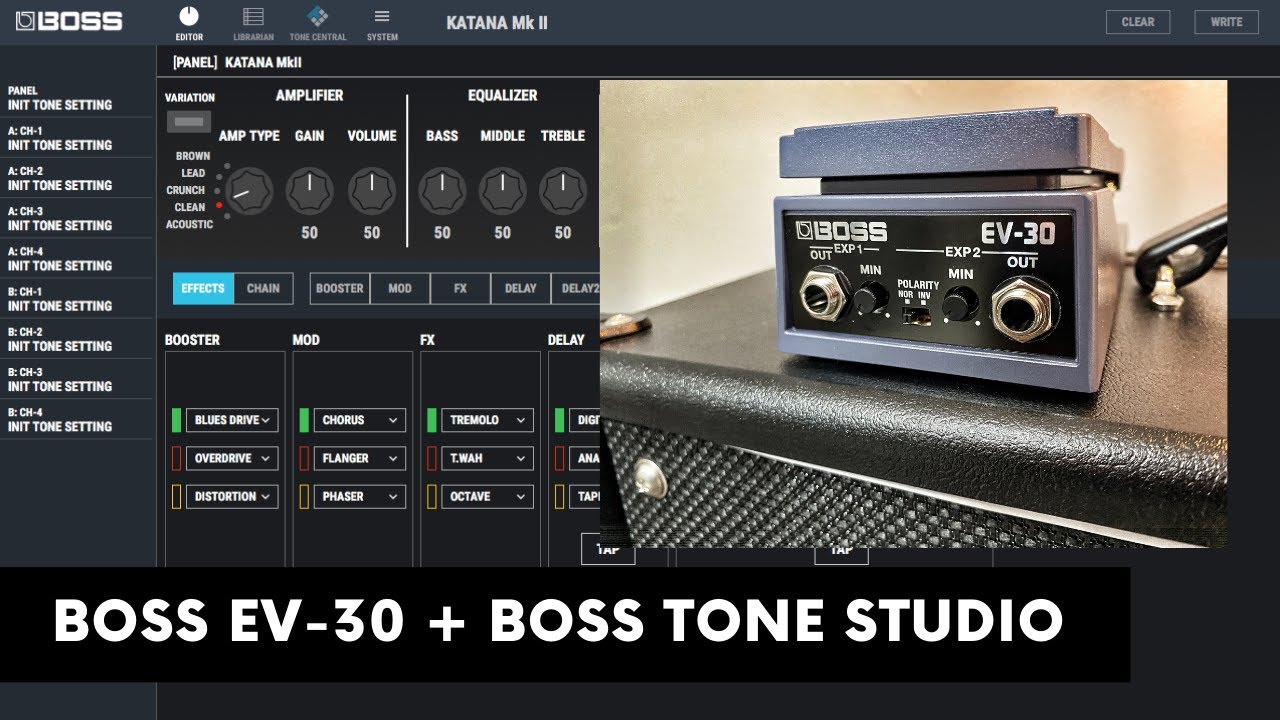 Boss Tone Studio + Boss EV-30 (Configuração) - Rodrigo Mellegari