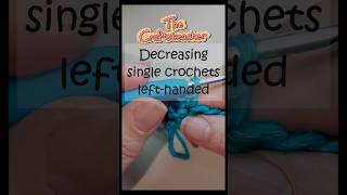 Crochet course #7sl-2 left-handed: Decreasing single crochets, with crochet symbols #sc2tog #sc3tog