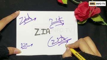 Zia Name Signature - Handwritten Signature Style for Zia Name