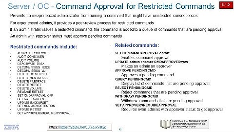 IBM Spectrum Protect - v8.1.9 Command Approval - CLI demo