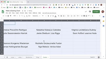 Formatting your seating chart in Google Sheets