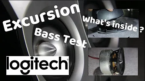 Logitech Z5500 satellite | Whats Inside , Bass TEST & Free Air Excursion