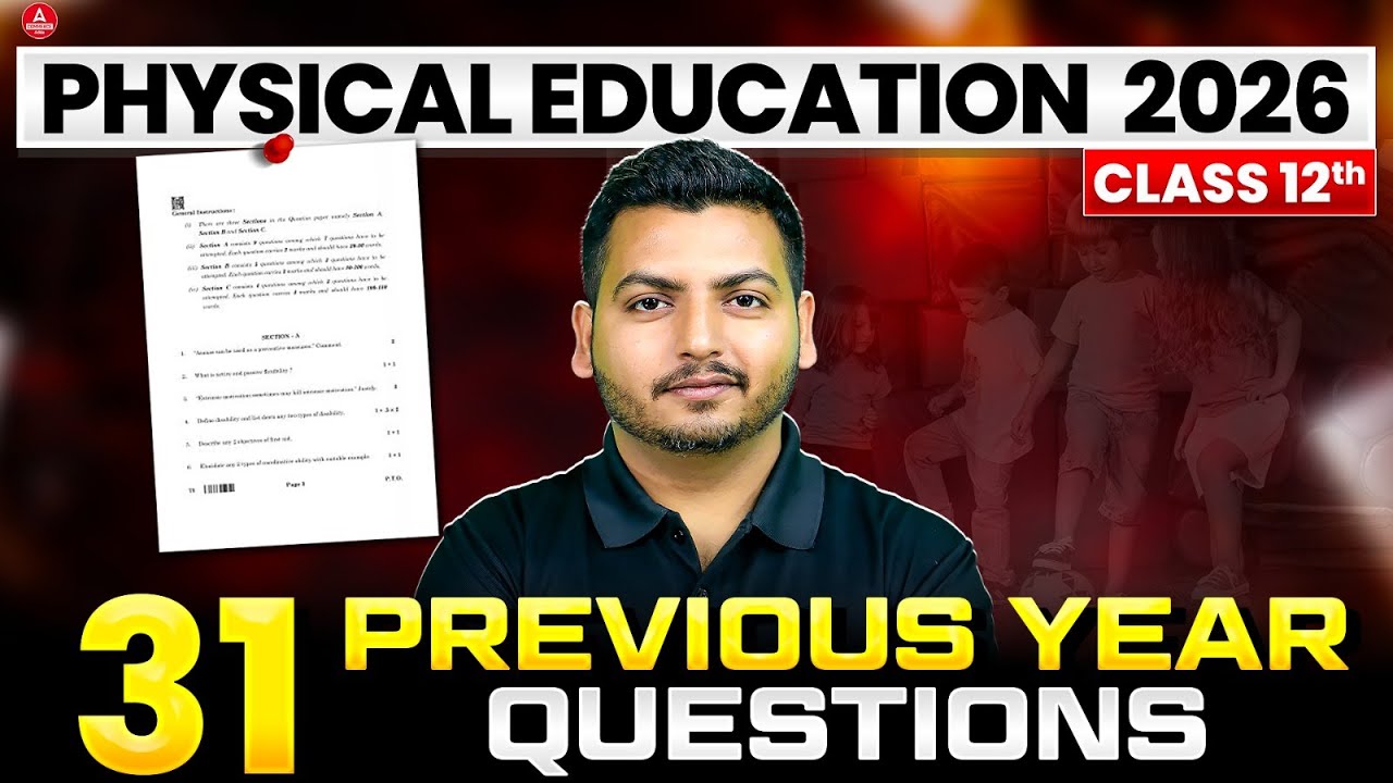 Class 12 Physical Education 31 Previous Year Questions for Board Exam 2026 🔥