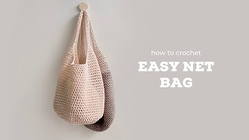 How to crochet easy net bag (step by step)