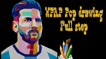 WPAP pop art Leo Messi Vector Acrylic painting/ step by step Magic Ink -  @LeoMessi @MessiMagicHD