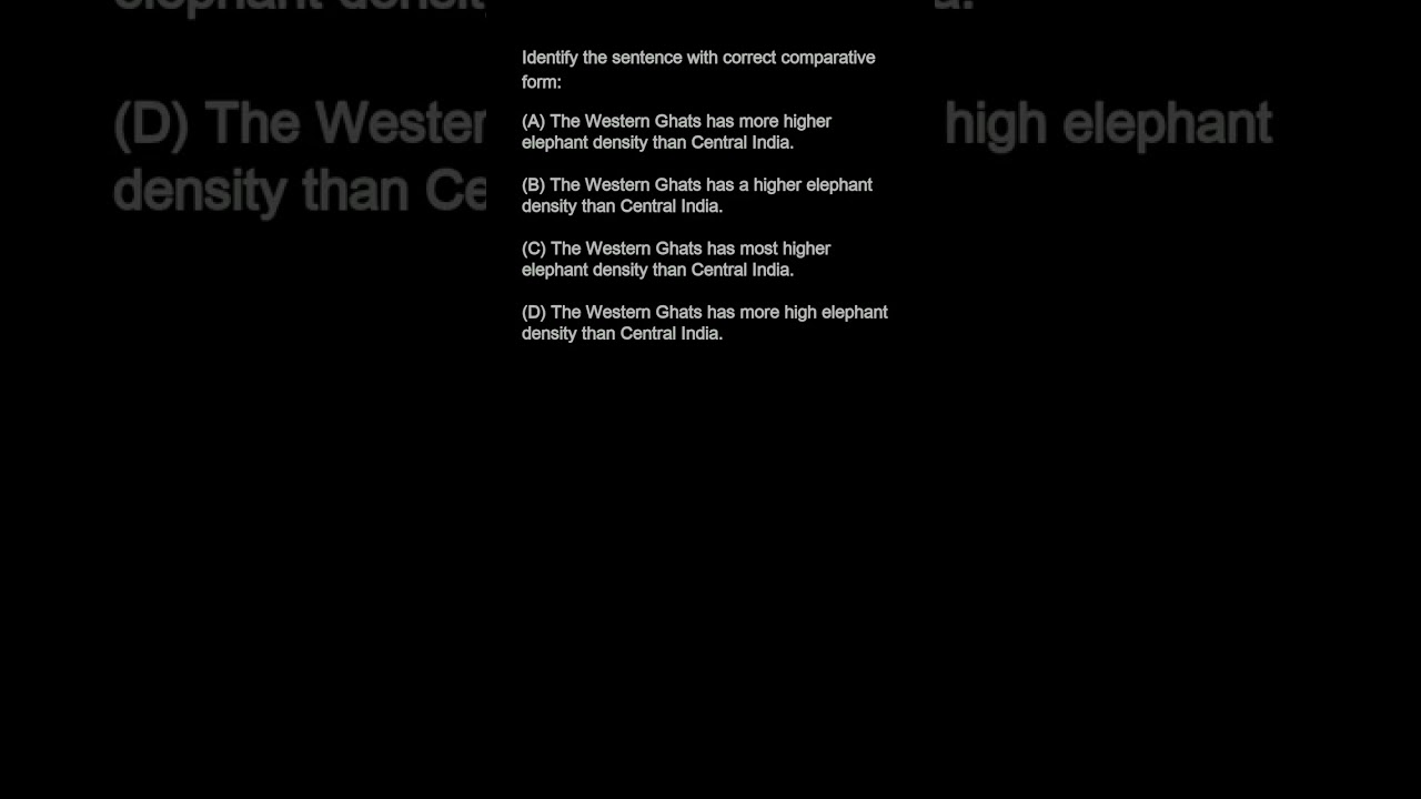 Comparatives   Superlatives  Avoid Double Comparatives Error   UPSC English Grammar MCQ