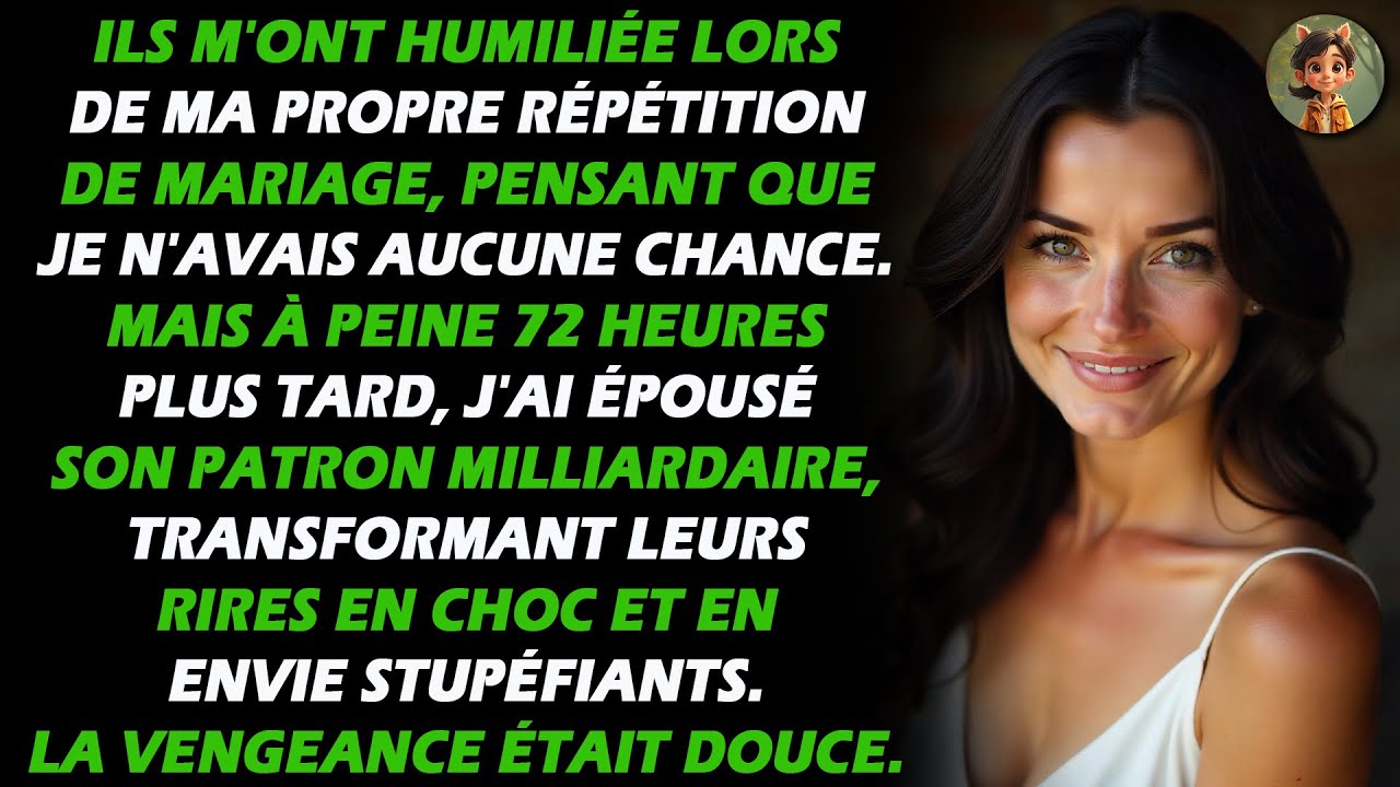 Expulsée de ma répétition de mariage - J'ai épousé son patron milliardaire 72 heures plus tard