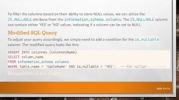 How to Filter Columns Based on NULLability in PostgreSQL Using information_schema